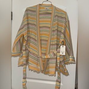 Billabong Women’s Multicolor Striped Kimono size small